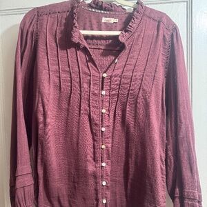 Faherty Willa Top- Grape Size Large